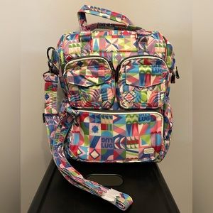 LUG NWT Via in Small World Multi. Super bag that can convert into a backpack.